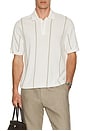 view 3 of 4 Short Sleeve Stripe Polo in White Multi