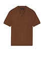 view 1 of 4 Ribbed Polo in Deep Tobacco