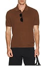 view 3 of 4 Ribbed Polo in Deep Tobacco