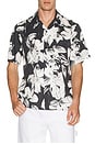 view 3 of 4 Noll Brush Floral Shirt in Carbon & Ivory