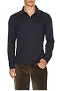 view 1 of 4 Anemone Milano Goris Long Sleeve Polo in Baltic