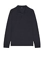 view 4 of 4 Anemone Milano Goris Long Sleeve Polo in Baltic