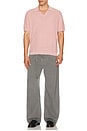 view 3 of 4 Brenan Pacific Linen Polo in Chalk Pink