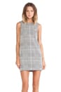 view 1 of 5 Adraya Plaid Jacquard Dress in Black & White
