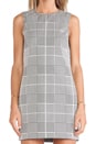 view 5 of 5 Adraya Plaid Jacquard Dress in Black & White