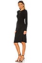 view 3 of 4 Long Sleeve Gather Waist Dress in Black