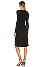 view 4 of 4 Long Sleeve Gather Waist Dress in Black