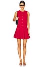 view 1 of 3 Sleeveless Button Down Mini Dress in Cherry