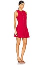 view 2 of 3 Sleeveless Button Down Mini Dress in Cherry