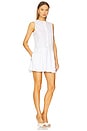 view 2 of 3 Sleeveless Button Down Mini Dress in White