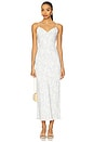 view 1 of 3 VESTIDO SLIP COM COSTURA in White Multi