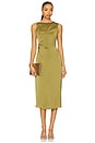 view 1 of 3 VESTIDO COM DRAPEADO NOS OMBROS in Avocado