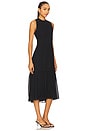 view 2 of 3 Tiered Tie Neck Dress in Black