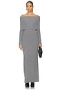 view 1 of 3 Over The Shoulder Rib Dress in Grey Heather