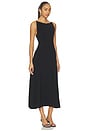 view 2 of 3 VESTIDO LONGO COM DECOTE QUADRADO in Black