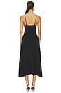 view 3 of 3 VESTIDO LONGO COM DECOTE QUADRADO in Black
