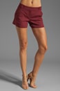 view 1 of 6 Crunch Roushy L Linen Shorts in Mahogany Red