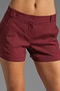 view 4 of 6 Crunch Roushy L Linen Shorts in Mahogany Red