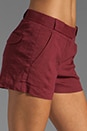 view 5 of 6 Crunch Roushy L Linen Shorts in Mahogany Red