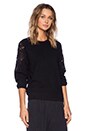 view 2 of 3 Treston Lace Detail Sweater in Black