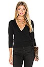 view 1 of 4 Mellia Wrap Sweater in Black