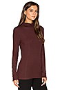 view 2 of 4 Eliezer Ribbed Turtleneck in Garnet