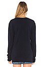 view 3 of 4 Button Sleeve Pullover Sweater in Deep Navy