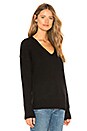 view 2 of 4 Relaxed V Neck Cashmere Sweater in Black
