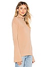 view 2 of 4 Bell Sleeve Mockneck Sweater in Camel