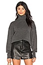 view 1 of 4 Drop Shoulder Turtleneck in Gray