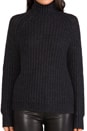 view 4 of 5 Astral Mock Neck Sweater in Dark Charcoal