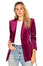 view 1 of 4 Power Velvet Blazer in Electric Pink