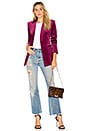 view 4 of 4 Power Velvet Blazer in Electric Pink