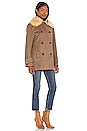 view 3 of 4 Utility Fur Peacoat in Camel Multi