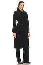 view 3 of 4 Airy Double Breasted Trench Coat in Black
