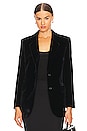 view 1 of 5 Slim Tailored Velvet Jacket in Black