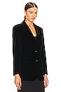 view 3 of 5 Slim Tailored Velvet Jacket in Black