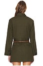 view 4 of 5 CHAQUETA VAQUERA CROP in Dark Olive