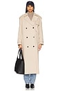 view 2 of 4 Oversized Double Button Trench in Soft Taupe