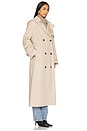 view 3 of 4 Oversized Double Button Trench in Soft Taupe