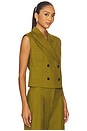view 2 of 5 Peak Double Breasted Vest in Avocado