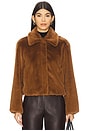 view 2 of 5 Faux Fur Jacket in Wood