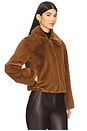 view 3 of 5 Faux Fur Jacket in Wood