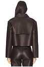 view 4 of 5 Crop Leather Trench in Cacao