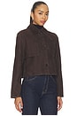 view 4 of 5 Crop Trench Jacket in Cacao