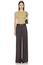 view 6 of 6 Wide Pleated Trouser in Cacao