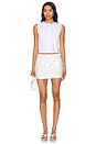 view 4 of 5 Sequin Fluid Slice Pocket Skirt in White