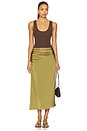 view 5 of 6 Side Ruched Skirt in Avocado