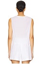 view 3 of 5 Sleeveless Button Down Top in White