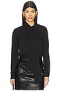 view 1 of 4 Side Tie Neck Blouse in Black